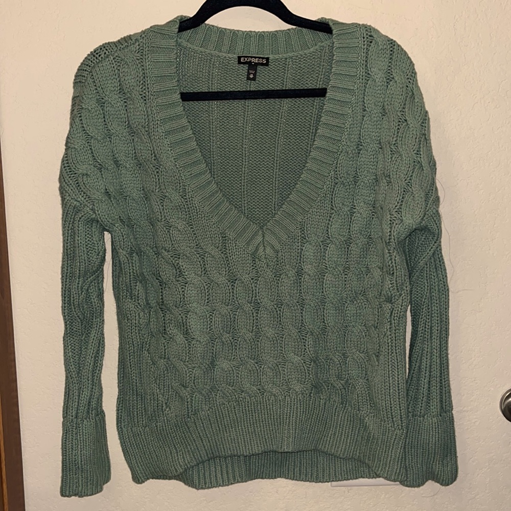 EXPRESS size XS Green Sweater Like NEW!